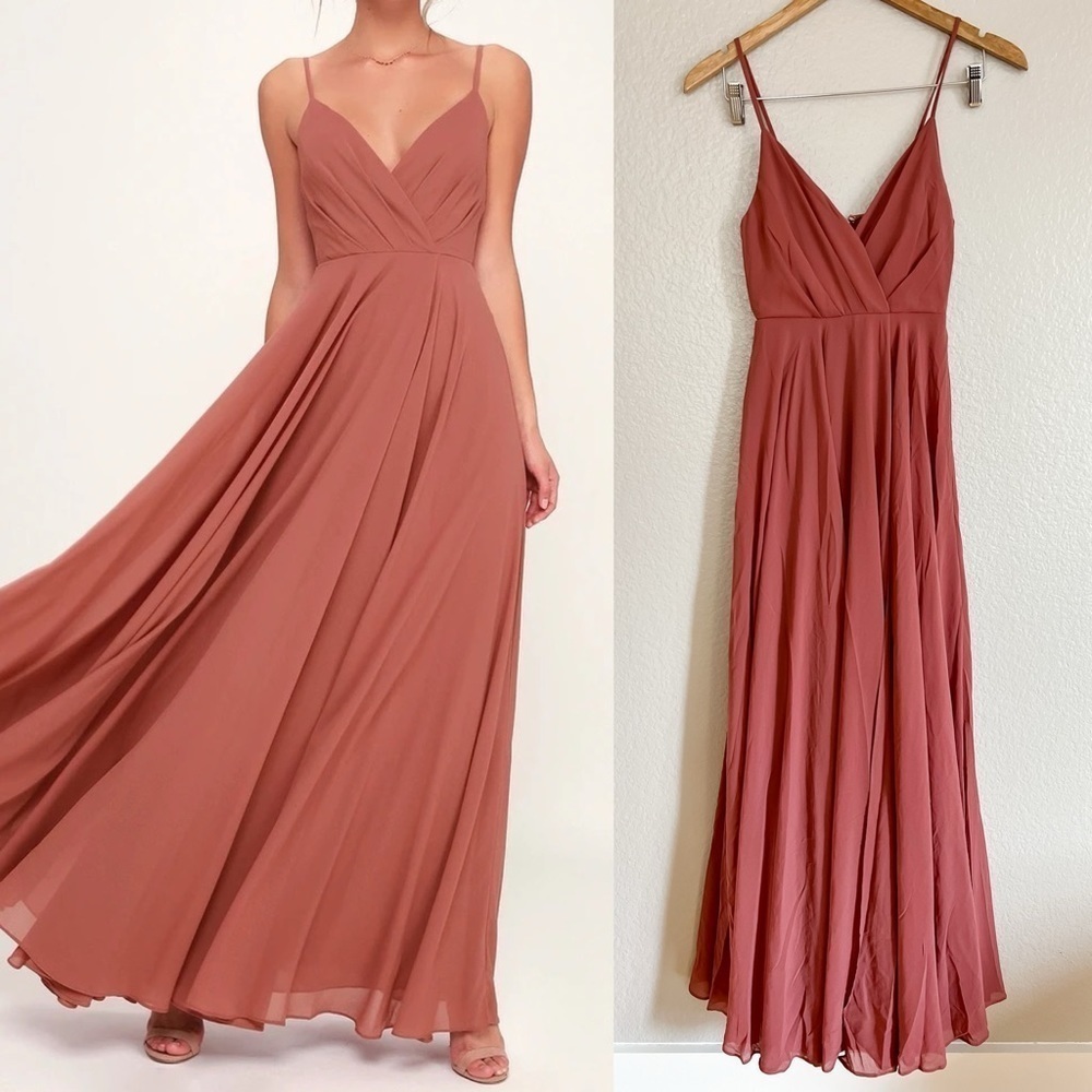 Rusty Rose Maxi Dress XS